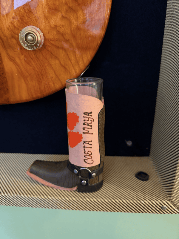 Mexican Clemson Shot Glass Costa Maya