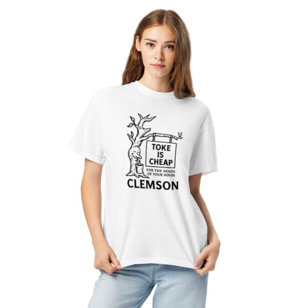 Clemson Toke is Cheap - Unisex garment-dyed heavyweight t-shirt - Image 2