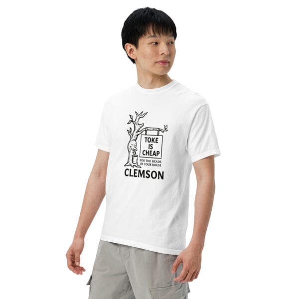 Clemson Toke is Cheap - Unisex garment-dyed heavyweight t-shirt - Image 4