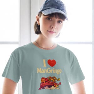 I Love ManGingo Women’s crop top